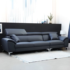 베스트리빙 레옹 무빙헤드 소파 3인/4인용, 가죽소파, 아쿠아텍스 조야 원단 생활방수 기능, 02.레옹 4인 가죽소파