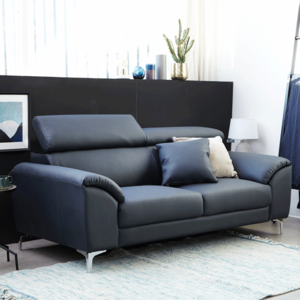 베스트리빙 레옹 무빙헤드 소파 3인/4인용, 가죽소파, 아쿠아텍스 조야 원단 생활방수 기능, 01.레옹 3인 가죽소파