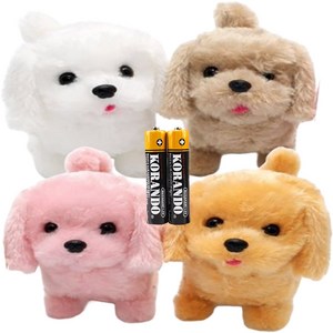 파피앙 움직이는 강아지 작동인형 + 건전지 복덩이강아지인형, 1개