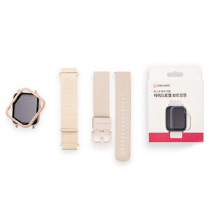 우먼스9999 통화가능 퍼스트 워치V2 올인원 세트, 스타라이트, 4.31cm, 블루투스