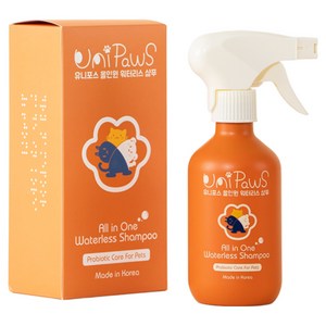 유니포스 거품 워터리스 샴푸 / 올인원 저자극 / 강아지 고양이 겸용 /, 2개, 260ml