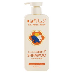유니포스 고양이 부들부들 2in1 저자극 샴푸, 1개, 500ml