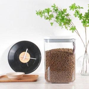 모이쯔 강아지 고양이 진공 사료통, 투명