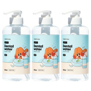 정글몬스터 캣 펌프형 대용량 덴탈워터, 500ml, 3개