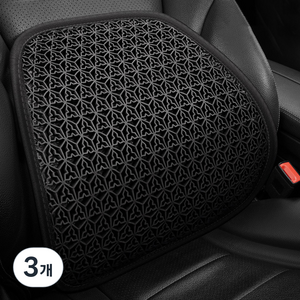 차량용 통풍 쿨 젤리 패드 등받이 전체, 블랙, 3개