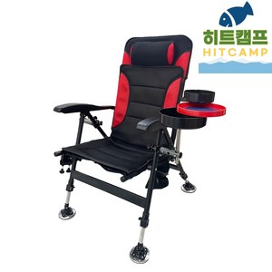 히트캠프 민물 낚시의자 풀세트, 레드, 1개