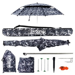 호봉 암막 밀리터리 132cm(52인치) 2층 파라솔 캠핑 여름