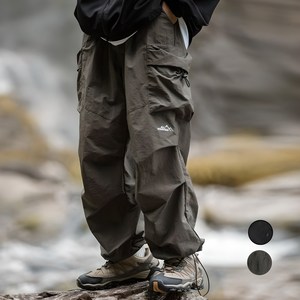 HANYO 방수 작업복 포켓 디자인 등산캠핑용  아웃도어 남녀공용 캐주얼 롱팬츠