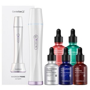 센텔리안24 마데카 프라임 인피니티 + 부스팅 앰플 5종 세트, 센텔리안24 마데카 프라임 인피니티, 화이트