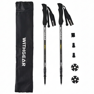 위드기어 에어트랙3 카본 등산스틱 (TPAT1) 초경량 3단 남성 여성 등산지팡이 트레킹폴 케이스 바스켓 하이킹 국내 제작 (국산) 등산 지팡이, 1세트