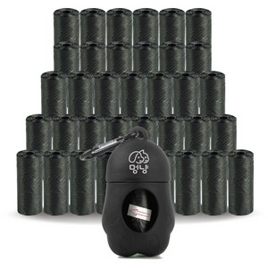 멍냥 반려동물 휴대용 배변봉투 케이스 + 리필봉투