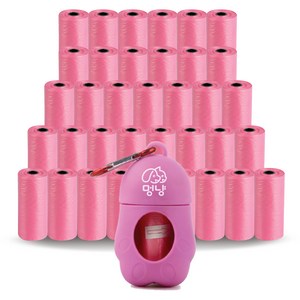 멍냥 반려동물 휴대용 배변봉투 케이스 + 리필봉투