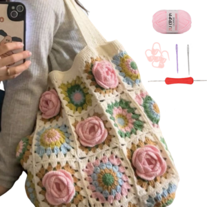 DIY 손뜨개질 가방 숄더백 비완제품은 직접 제작해야 합니다.