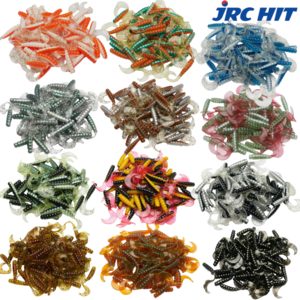 JRC HIT 엘리게이터 3톤칼라 OK그럽 2인치벌크 50pcs 쏘가리 꺽지 볼락 웜