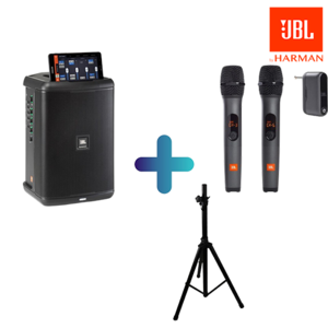 JBL 올인원 포터블 스피커 EON ONE COMPACT+AS3 무선마이크+스피커스탠드 세트+AS3 전용파우치증정 [올인원패키지] 당일출고