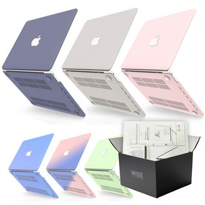 와이즈 맥북에어 M3 13인치 컬러 케이스 + 투명 키스킨 + 트랙패드 필름 + 어댑터 케이스, 1개