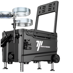 체리닷컴 낚시 멀티 캐리어 바퀴 아이스박스 32리터, 1개, 블랙, 32L