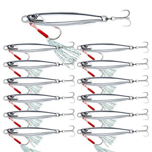 치승 CD 크롬 메탈지그 루어낚시, 13개, 40g, 실버