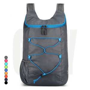 WEIOK 초경량 등산가방 아웃도어 백팩 블랙 대용량 바이크 트레킹 방수 중량 70G+1수납 주머니