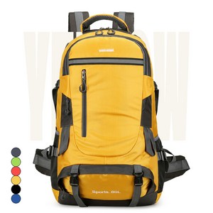 WEIOK 초경량 등산가방 아웃도어 백팩 블랙 대용량 다기능 남녀 공용60L