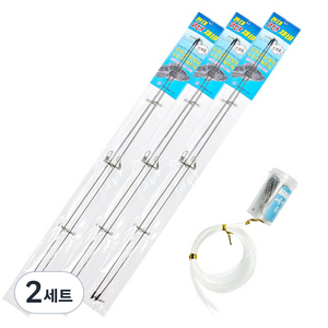 씨케이지에프 / 스탠 대형 편대채비 3봉(6개)+세이코 묶음바늘 (선택) / 우럭, 광어, 장어, 도다리, 가자미, 돌삼치 / 녹에 강한 스탠 / 튼튼한 도래 / 수축 고무 마무리, 2세트, 1개입