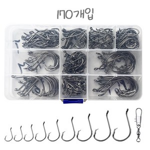 고탄소강 대용량 낚시 바늘 세트