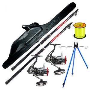 바낙스 2+2 고급 원투낚시대 세트 바다 민물 릴 가방, 단일색상