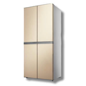 델로프 4도어 냉장고 스탠드형 가정용 원룸 냉동고 야채 과일 쌀 다용도, 408L, 골드