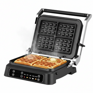 [ 2000W 고출력 ] 미친요리속도 와플기계 골든그릴 와플메이커 그릴플레이트+와플플레이트 2IN1 타이머 가정용 업소용 전기 와플기계 샌드위치 메이커 에그와플, 단일상품