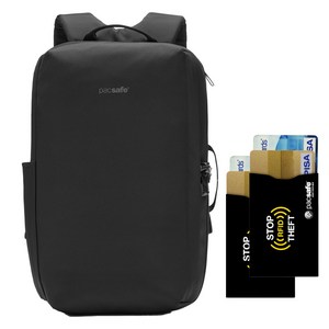 팩세이프 커뮤터 백팩 도난방지가방 V16 + RFID차단 카드슬리브 세트