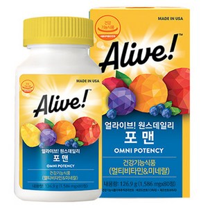 얼라이브 원스데일리 포 맨 멀티비타민