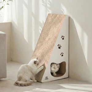레토 고양이 숨숨집 하우스형 수직 스크래처 80cm