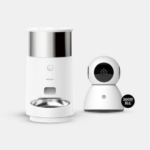 헤이홈 강아지 고양이 스마트 펫 자동 급식기 CARE + 펫캠 세트 홈캠 홈CCTV, 1개, 홈카메라 3MP Pro 구성, 2.8L