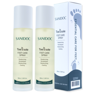 새니닥 토앤솔 풋케어 스프레이 티트리레몬그라스 발냄새제거제 발각질제거제, 2개, 100ml