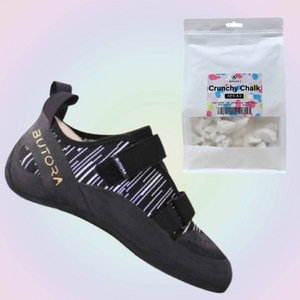 부토라 뉴코멧 암벽화+쵸크 세트 / 뉴코멧 블랙 / 부토라 크런치 가루 초크 200g