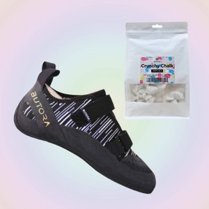 부토라 뉴코멧 암벽화+쵸크 세트 / 뉴코멧 블랙 / 부토라 크런치 가루 초크 200g