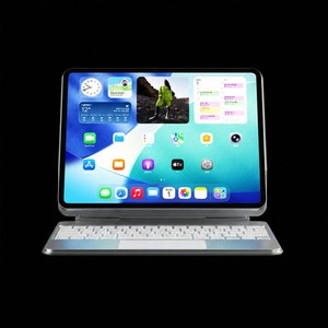 [풀 알루미늄 바디] 링크프로 아이패드 매직키보드 케이스 에어4 5 6 7세대 M2 프로3/4/5/6세대 11/12.9/13인치 블루투스 한글각인 백라이트 구조독 호환, 1개, 화이트