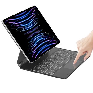 HOU 아이패드 호환 매직키보드 프로M4 1/2/3/4세대 에어6/5/4 M2 11/12.9인치 10세대  한글각인 키보드