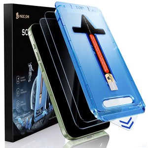 MAGIC JOHN 매직존 아이폰적용 사생활보호 프라이버시 휴대폰 액정필름 지문방지 먼지제거 풀커버+부착키트 2매입, 1세트