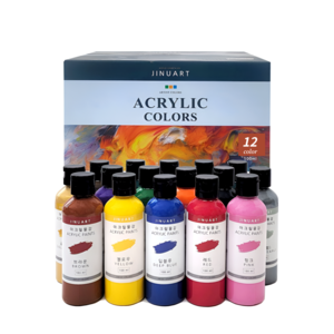 대용량 아크릴물감세트 12색 24색 세트, 100ml