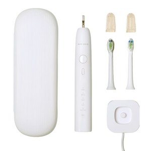 모어화이트 최신형 초미세 무선 음파 진동 초음파 전동칫솔 세트, 1세트, 퍼플, 비바소닉 프로