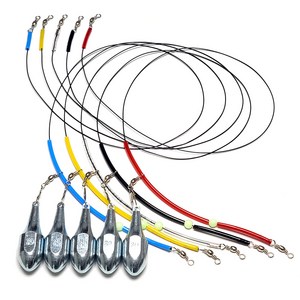 [낚핑TV] 5색 우레탄 스네이크천칭12cm 퀵봉돌 25/30/33/40호 채비세트, 5개