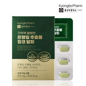 종근당홀딩스 경보제약 기억력 혈행엔 은행잎 추출물 징코 알파
