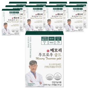 닥터루템 정품 메모리 투모로우 골드 포스파티딜세린 은행잎추출물, 30정, 10개