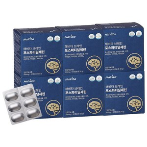 엔씨네이처 해비타 브레인 포스파티딜세린 인지력저하 치매예방 뇌영양제 6개월분, 60정, 6박스