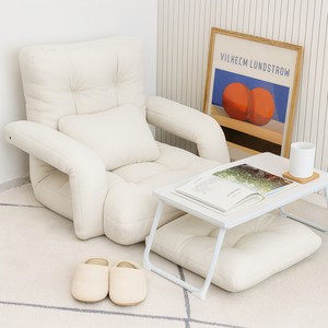 코멧 6단 각도조절 1인용 패브릭 쇼파, 등쿠션+방석 세트