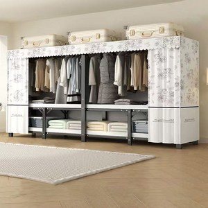 간이 대용량 접이식 옷장 수납롱 작은방 안방 자취방 기숙사 가정용