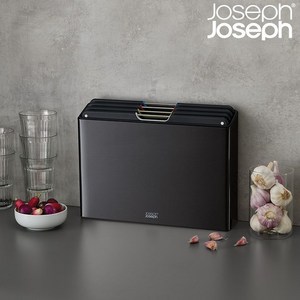 조셉조셉 [도마세트] 폴리오 스틸도마 4종세트 카본블랙 조리도구