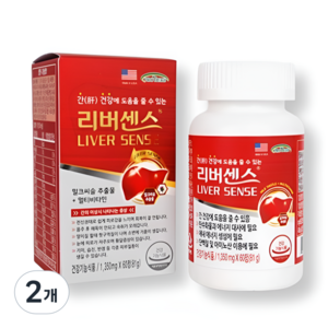 간 건강 밀크씨슬 영양제 밀크씨슬 강황 헛개나무 복합 리버센스 120정, 4개월분, 60정, 2개