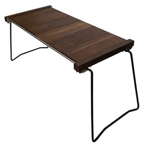 카르닉 슬림 우드 롤테이블 캠핑테이블 버너받침 2way, 우드폴딩월넛(IGT)